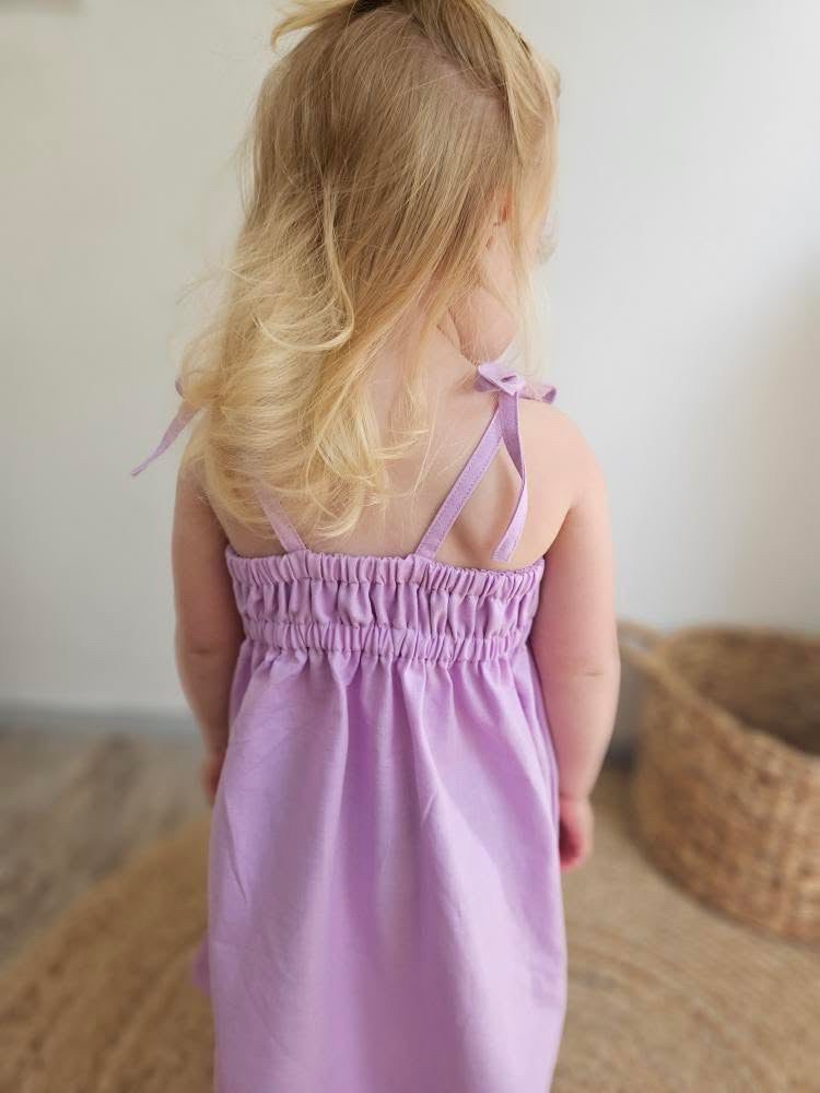 Elsie Dress — Girls Tie Strap Sundress Sewing Pattern (PDF)