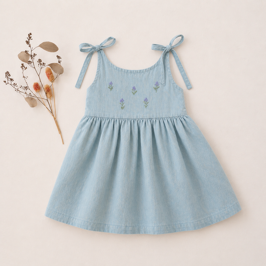 Elsie Dress — Girls Tie Strap Sundress Sewing Pattern (PDF)