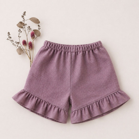 Cora Ruffle Hem Shorts — PDF Sewing Pattern