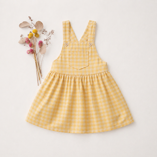 Adeline Overalls Dress – Baby & Toddler PDF Sewing Pattern (Beginner Friendly)